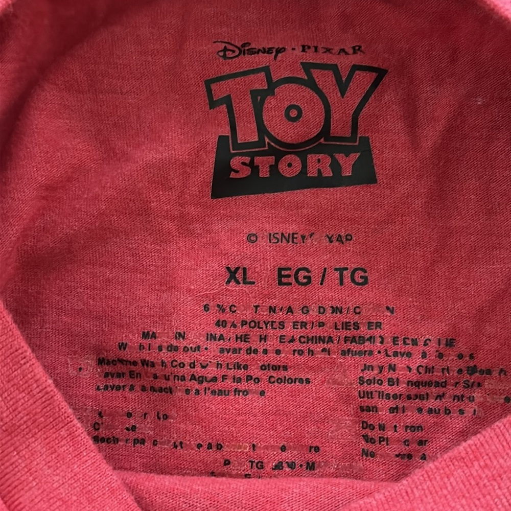 Disney Pixar Toy Story Pizza Planet T-shirt Youth XL Red w/black - Picture 3 of 5